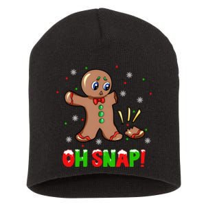 Funny Oh Snap Gingerbread Man Christmas Cookie Xmas Short Acrylic Beanie