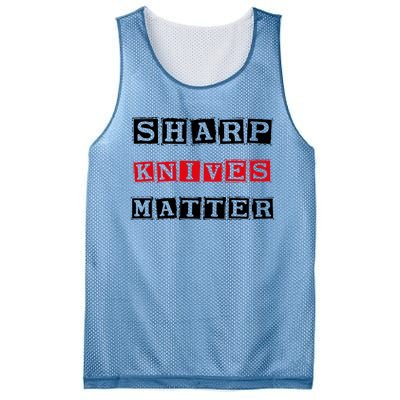 Funny Outfit Sharp Knives Matter Cool Gift Mesh Reversible Basketball Jersey Tank