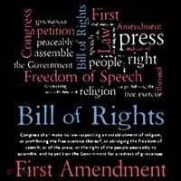 Freedom Of Speech American Bill Of Rights 1st Amendment Flexfit Unipanel Trucker Cap