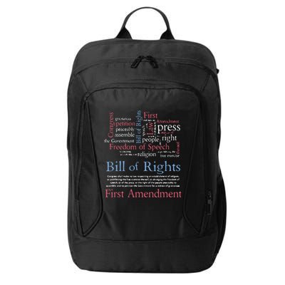 Freedom Of Speech American Bill Of Rights 1st Amendment City Backpack
