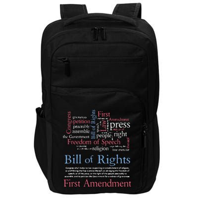 Freedom Of Speech American Bill Of Rights 1st Amendment Impact Tech Backpack