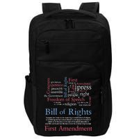 Freedom Of Speech American Bill Of Rights 1st Amendment Impact Tech Backpack