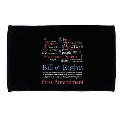 Freedom Of Speech American Bill Of Rights 1st Amendment Microfiber Hand Towel