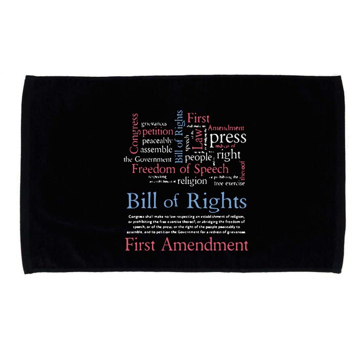 Freedom Of Speech American Bill Of Rights 1st Amendment Microfiber Hand Towel