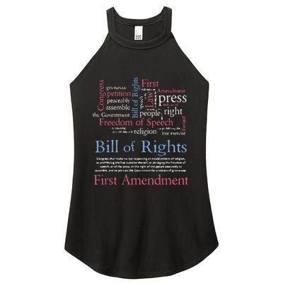Freedom Of Speech American Bill Of Rights 1st Amendment Women's Perfect Tri Rocker Tank