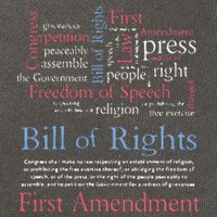 Freedom Of Speech American Bill Of Rights 1st Amendment Cotton Canvas Backpack