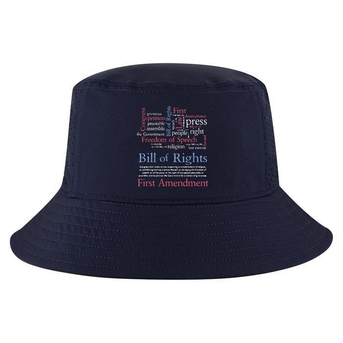 Freedom Of Speech American Bill Of Rights 1st Amendment Cool Comfort Performance Bucket Hat