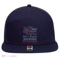 Freedom Of Speech American Bill Of Rights 1st Amendment 7 Panel Mesh Trucker Snapback Hat