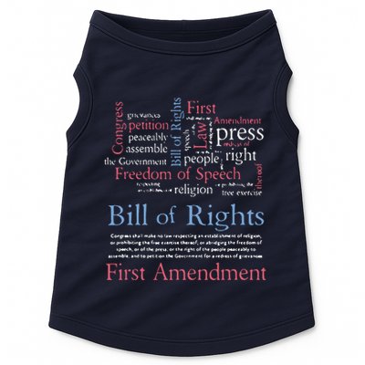 Freedom Of Speech American Bill Of Rights 1st Amendment Doggie Tank