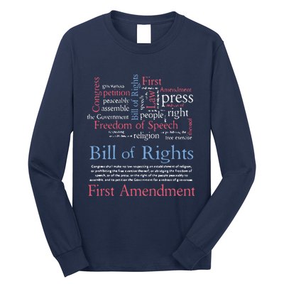 Freedom Of Speech American Bill Of Rights 1st Amendment Long Sleeve Shirt