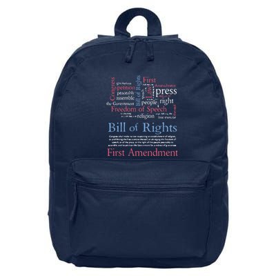 Freedom Of Speech American Bill Of Rights 1st Amendment 16 in Basic Backpack