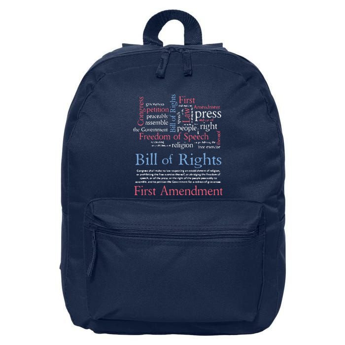 Freedom Of Speech American Bill Of Rights 1st Amendment 16 in Basic Backpack