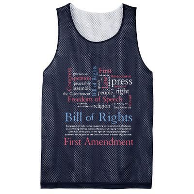 Freedom Of Speech American Bill Of Rights 1st Amendment Mesh Reversible Basketball Jersey Tank
