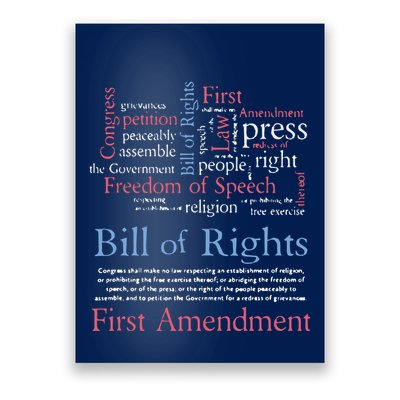 Freedom Of Speech American Bill Of Rights 1st Amendment Poster