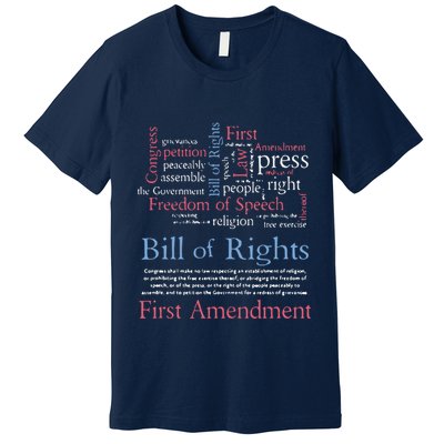 Freedom Of Speech American Bill Of Rights 1st Amendment Premium T-Shirt
