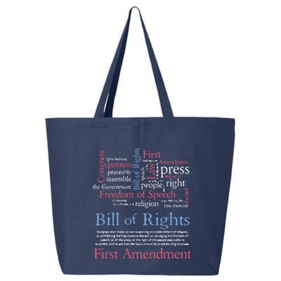 Freedom Of Speech American Bill Of Rights 1st Amendment 25L Jumbo Tote