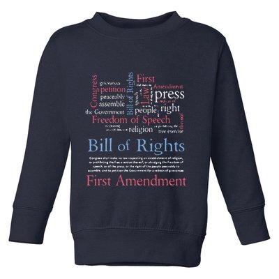 Freedom Of Speech American Bill Of Rights 1st Amendment Toddler Sweatshirt