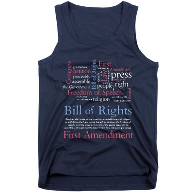 Freedom Of Speech American Bill Of Rights 1st Amendment Tank Top