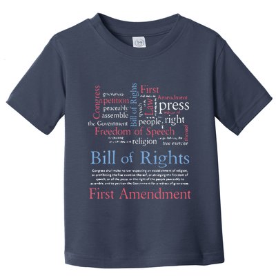 Freedom Of Speech American Bill Of Rights 1st Amendment Toddler T-Shirt
