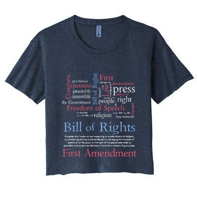 Freedom Of Speech American Bill Of Rights 1st Amendment Crop Top