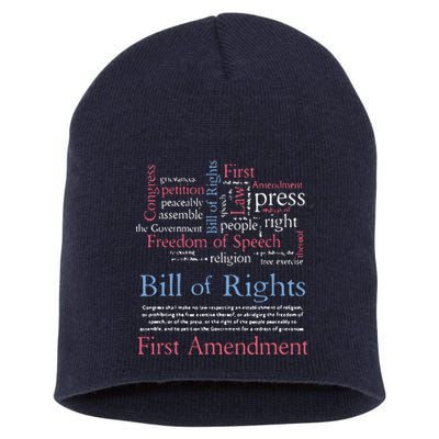 Freedom Of Speech American Bill Of Rights 1st Amendment Short Acrylic Beanie