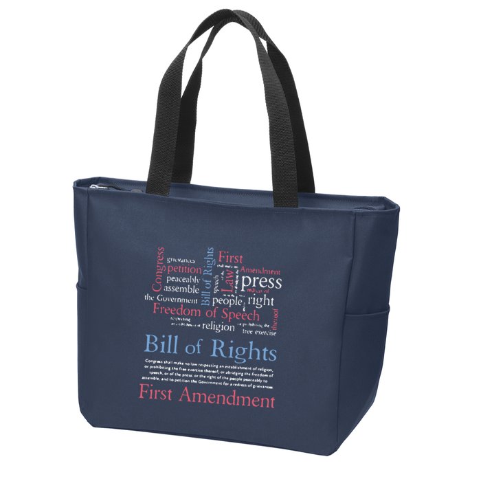 Freedom Of Speech American Bill Of Rights 1st Amendment Zip Tote Bag