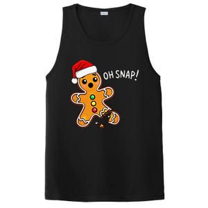 Funny Oh Snap Christmas Gingerbread With Santa Hat PosiCharge Competitor Tank