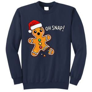 Funny Oh Snap Christmas Gingerbread With Santa Hat Sweatshirt