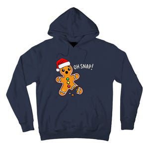 Funny Oh Snap Christmas Gingerbread With Santa Hat Tall Hoodie