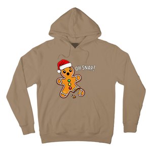 Funny Oh Snap Christmas Gingerbread With Santa Hat Hoodie