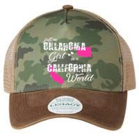 Funny Oklahoma S Just An Oklahoma Girl In A California Legacy Tie Dye Trucker Hat