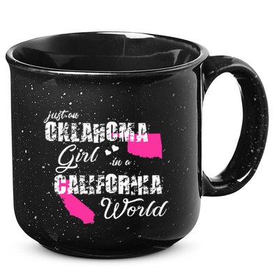 Funny Oklahoma S Just An Oklahoma Girl In A California 15oz Campfire Ceramic Mug