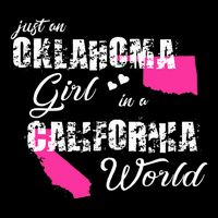 Funny Oklahoma S Just An Oklahoma Girl In A California Drawstring Bag