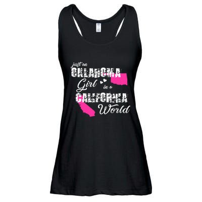 Funny Oklahoma S Just An Oklahoma Girl In A California Ladies Essential Flowy Tank