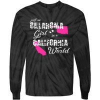 Funny Oklahoma S Just An Oklahoma Girl In A California Tie-Dye Long Sleeve Shirt