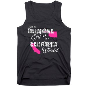 Funny Oklahoma S Just An Oklahoma Girl In A California Tank Top