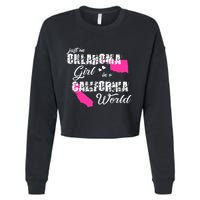 Funny Oklahoma S Just An Oklahoma Girl In A California Cropped Pullover Crew