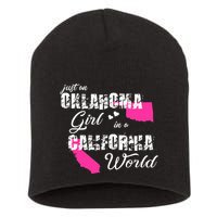 Funny Oklahoma S Just An Oklahoma Girl In A California Short Acrylic Beanie