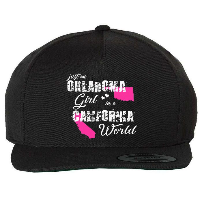 Funny Oklahoma S Just An Oklahoma Girl In A California Wool Snapback Cap