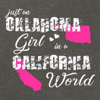 Funny Oklahoma S Just An Oklahoma Girl In A California Cotton Canvas Backpack
