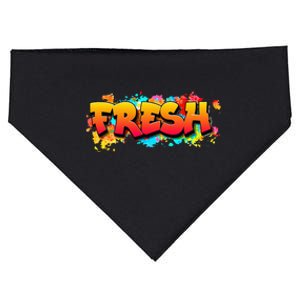 Fresh Old School Graffiti Style Funny Graffiti Graphic USA-Made Doggie Bandana