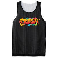 Fresh Old School Graffiti Style Funny Graffiti Graphic Mesh Reversible Basketball Jersey Tank