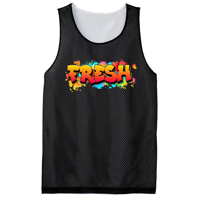 Fresh Old School Graffiti Style Funny Graffiti Graphic Mesh Reversible Basketball Jersey Tank