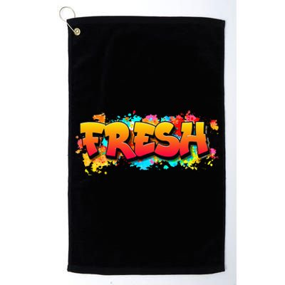 Fresh Old School Graffiti Style Funny Graffiti Graphic Platinum Collection Golf Towel