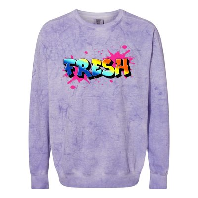 Fresh Old School Graffiti Style Funny Graffiti Graphic Colorblast Crewneck Sweatshirt