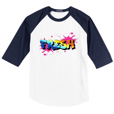 Fresh Old School Graffiti Style Funny Graffiti Graphic Baseball Sleeve Shirt