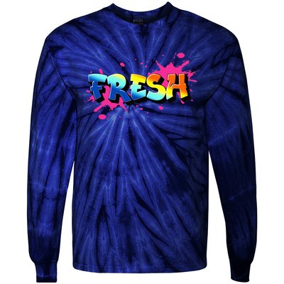 Fresh Old School Graffiti Style Funny Graffiti Graphic Tie-Dye Long Sleeve Shirt