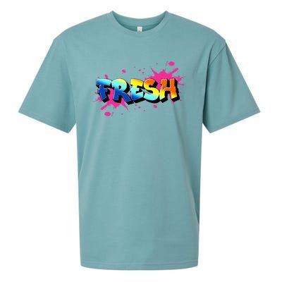 Fresh Old School Graffiti Style Funny Graffiti Graphic Sueded Cloud Jersey T-Shirt