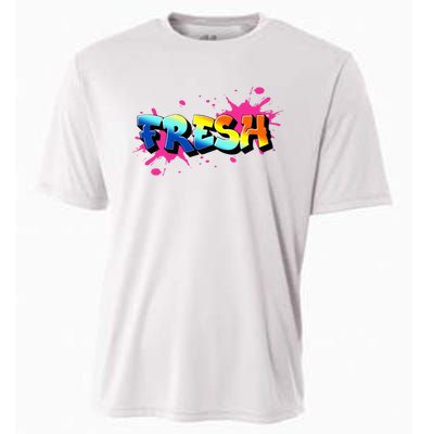 Fresh Old School Graffiti Style Funny Graffiti Graphic Cooling Performance Crew T-Shirt