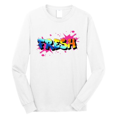 Fresh Old School Graffiti Style Funny Graffiti Graphic Long Sleeve Shirt